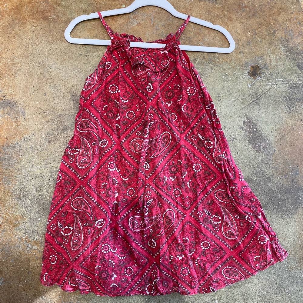 Gaps Girls Red Bandana Dress Medium